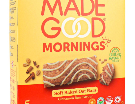 MadeGood Mornings - Cinnamon Bun Soft Baked Bars (Case: 30-24g (Bars)) (Made Good) Online Hot Sale