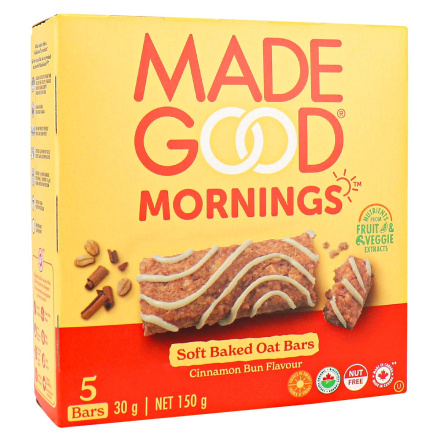 MadeGood Mornings - Cinnamon Bun Soft Baked Bars (Case: 30-24g (Bars)) (Made Good) Online Hot Sale