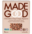 MadeGood Chocolate Chip Organic Crispy Squares (Case:6-6 x 22 g (36 Bars)) (Made Good) For Sale