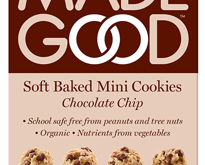 MadeGood Soft Baked Mini Cookies Chocolate Chips (Case: 30-24 g) Hot on Sale