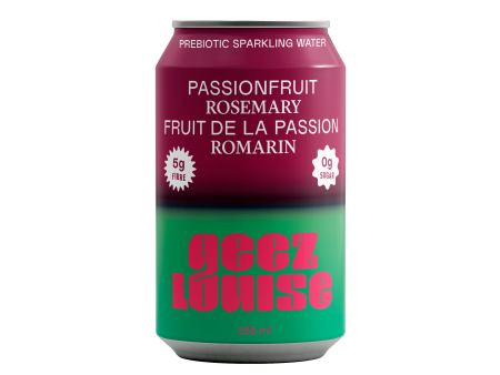 Geez Louise - Passionfruit Rosemary - Prebiotic Sparkling Water (12 x 355 mL) Discount