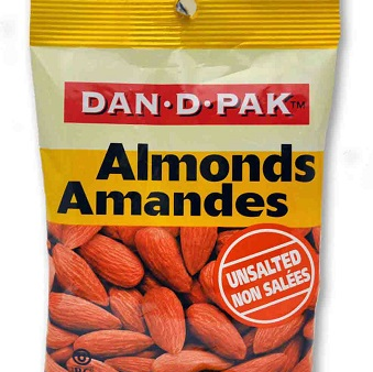 Dan-D Pak Almonds Roasted Natural Unsalted (Kosher) (12-100 g) (jit) Discount