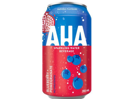 AHA Sparkling Water - Blueberry + Pomegranate (12x355ml) For Discount