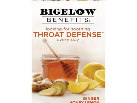 Bigelow - Benefits Throat Defense Ginger Honey Lemon Tea (6-18 s) (jit) For Sale