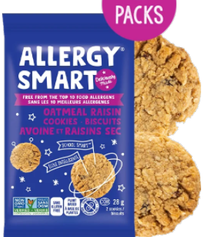 Allergy Smart - Oatmeal Raisin Cookies - 2-Pack (15x28g) Online Hot Sale