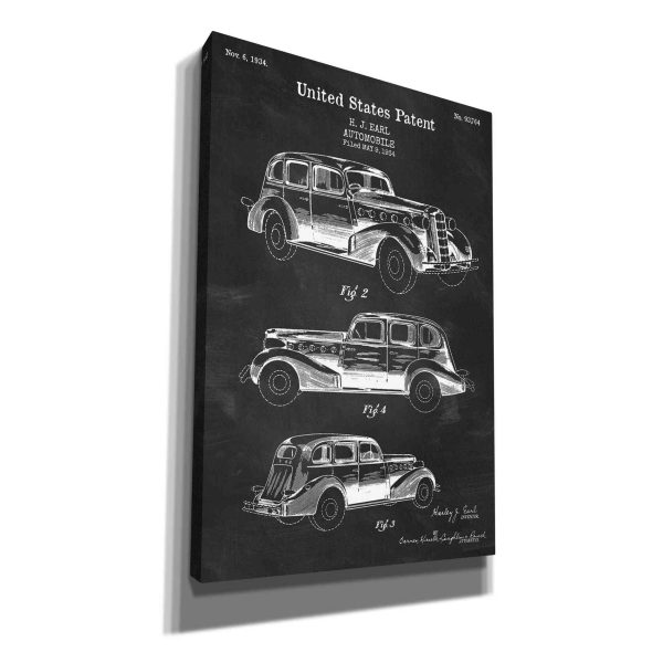 Luxury Automobile Blueprint Patent Chalkboard  Canvas Wall Art Online Hot Sale