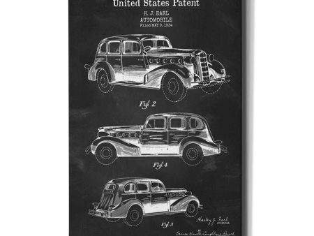 Luxury Automobile Blueprint Patent Chalkboard  Canvas Wall Art Online Hot Sale