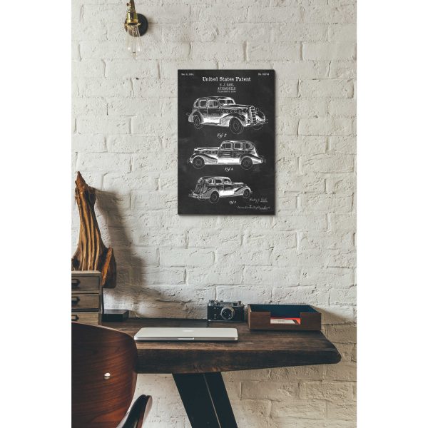 Luxury Automobile Blueprint Patent Chalkboard  Canvas Wall Art Online Hot Sale