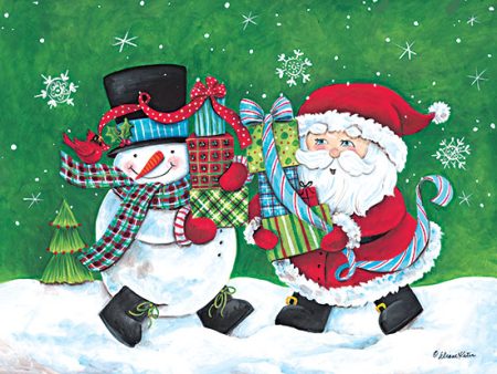 ART1319 - Snowman & Santa Friends - 16x12 Sale