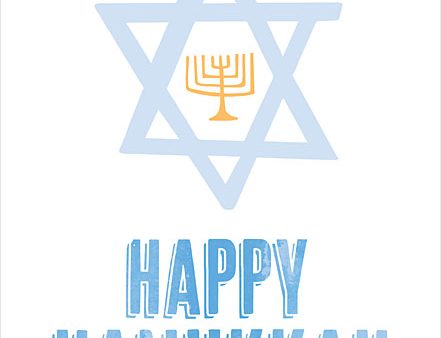 YND337 - Happy Hanukkah Greetings - 12x16 Online Sale