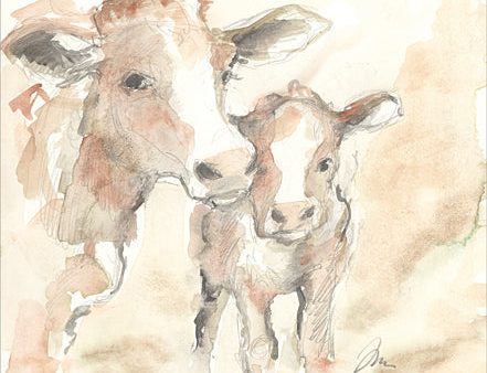 JM547 - Cow and Calf - 12x16 Online now