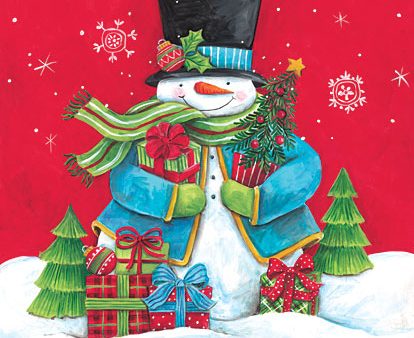 ART1320 - Snowman & Presents - 12x16 Supply