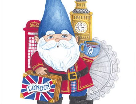 ART1314 - London Gnome - 12x16 Hot on Sale