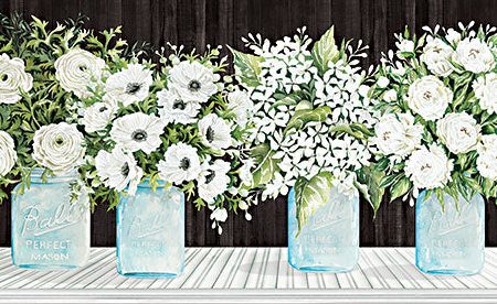 CIN3676 - Mason Jar Florals - 18x9 For Sale