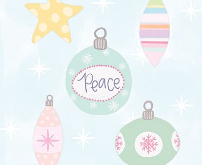 LAR560 - Pastel Christmas Ornaments - 12x16 Cheap