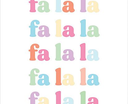 LAR562 - Colorful Fa La La - 12x16 Online now