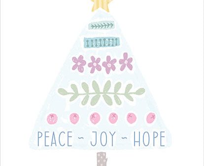 LAR565 - Peace, Joy, Hope Christmas Tree - 12x16 on Sale